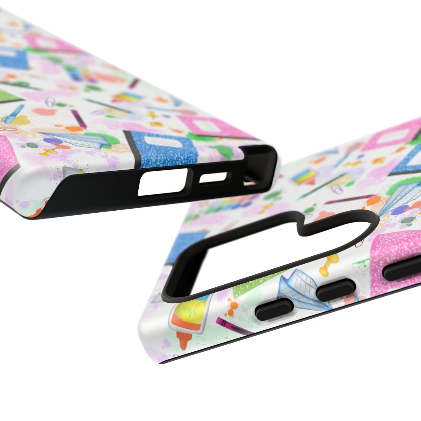 Colorful Art-Themed Phone Case, Cute Creative Gift for Artists, Unique Mobile Cover, Fun School Supplies Case, Bright Art Supplies Design