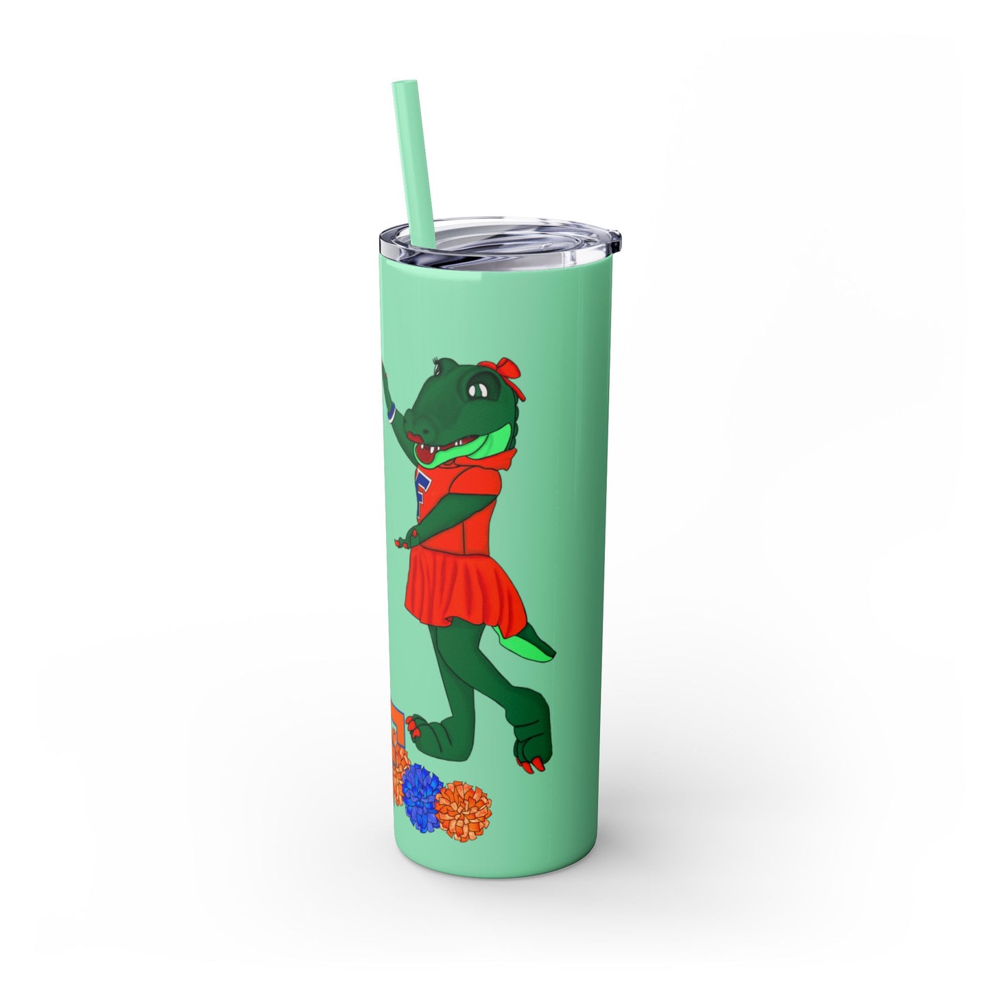 Florida Gators Skinny Tumbler with Straw | Perfect for Gifts, Sports Events, Tailgating, Summer Drinks, Eco-Friendly Hydration