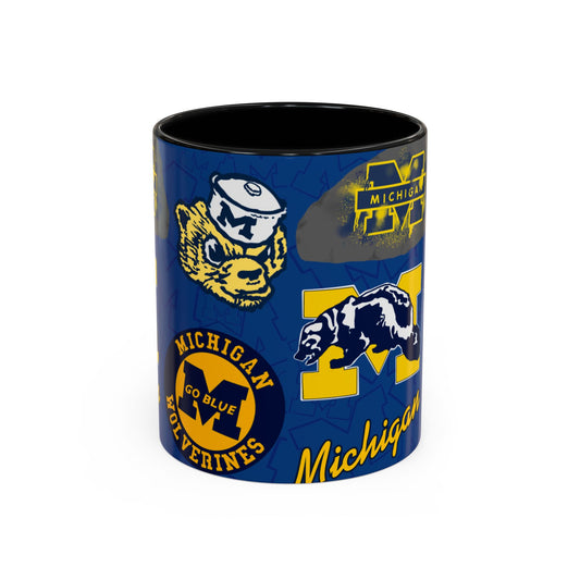 Michigan Wolverines Accent Coffee Mug - Perfect for Game Day, Fan Gift, Coffee Lovers, Sports Decor, College Spirit