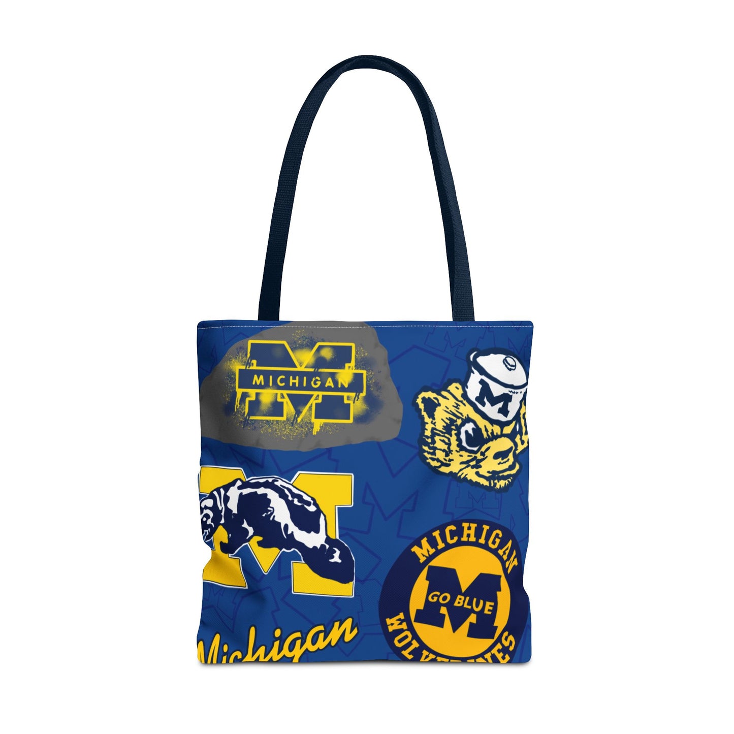 Michigan Spirit Tote Bag, College Student Gift, Game Day Accessory, Team Pride, Sports Tote, University of Michigan