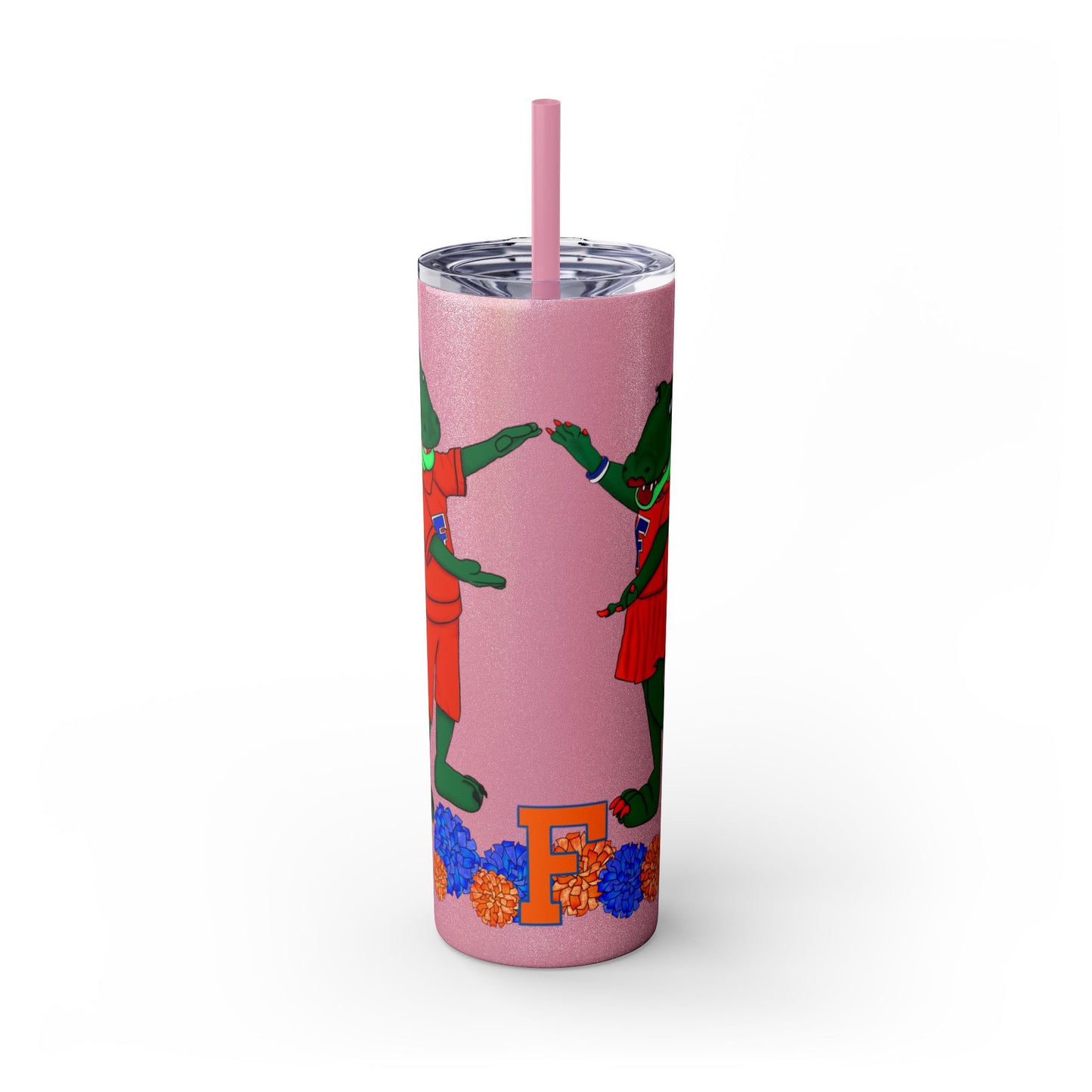 Florida Gators Skinny Tumbler with Straw | Perfect for Gifts, Sports Events, Tailgating, Summer Drinks, Eco-Friendly Hydration