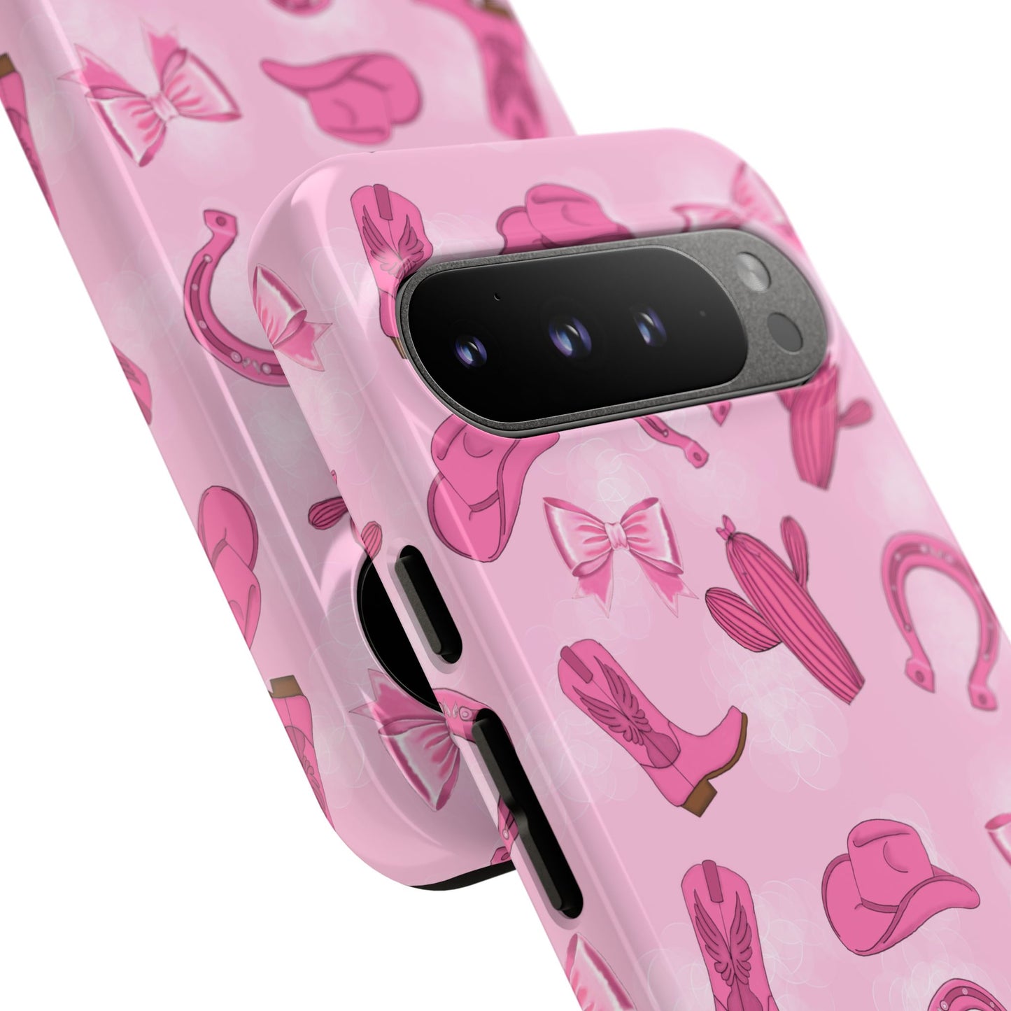 Cowgirl Chic Phone Case, Western Style Tough Case, Cute Pink Cowboy Theme, Gift for Rodeo Lovers, Country Western Decor
