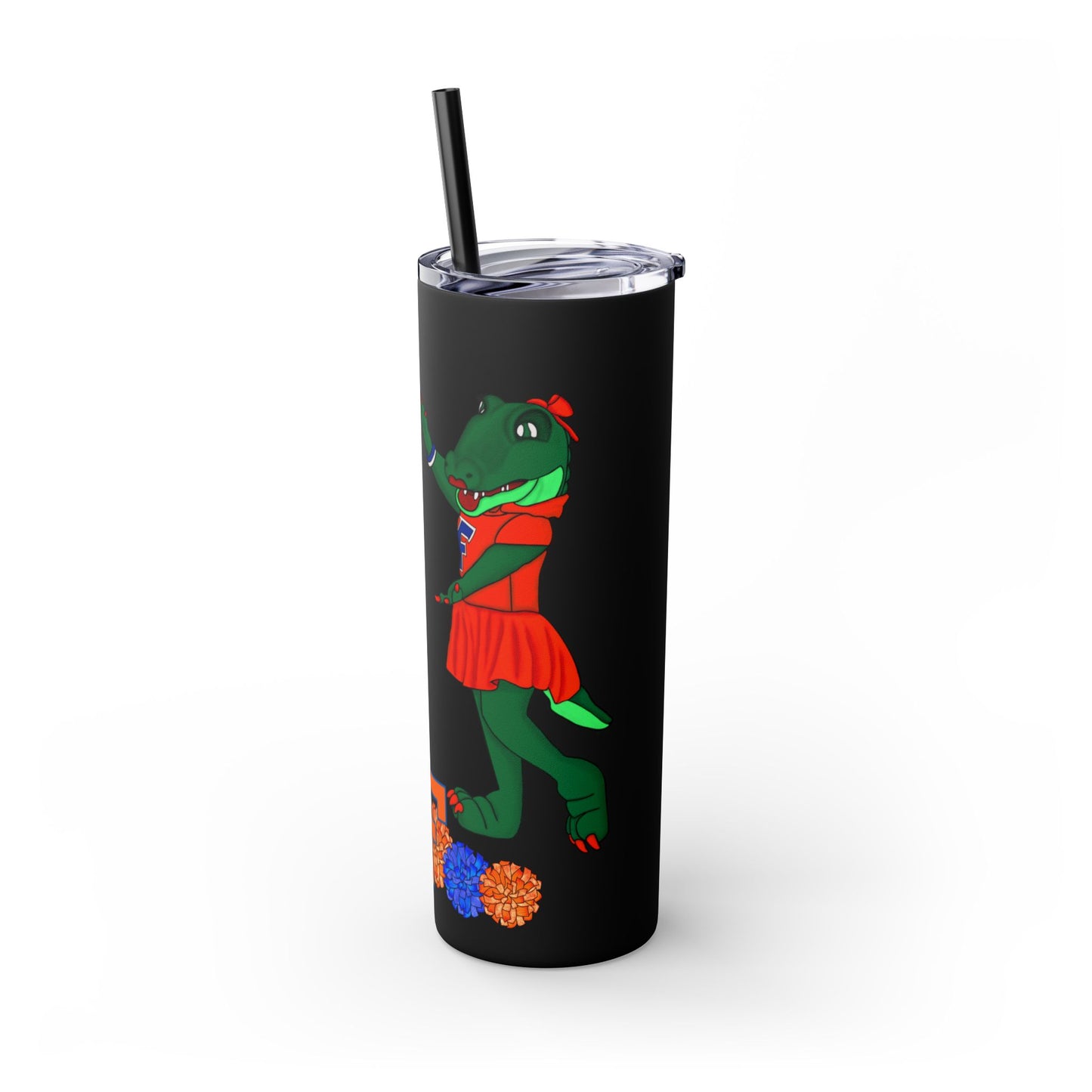 Florida Gators Skinny Tumbler with Straw | Perfect for Gifts, Sports Events, Tailgating, Summer Drinks, Eco-Friendly Hydration