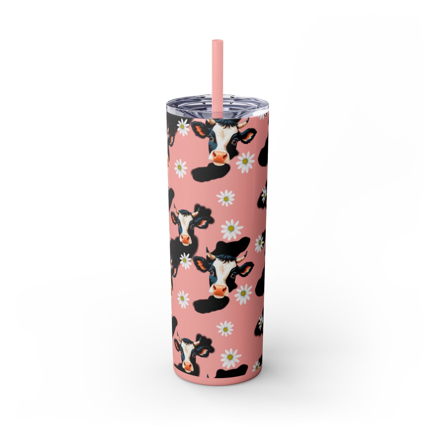 Charming Cow Print Tumbler with Straw, 20oz | Perfect for Cow Lovers, Unique Gift, Farmhouse Decor, Daily Hydration, Fun Drinkware