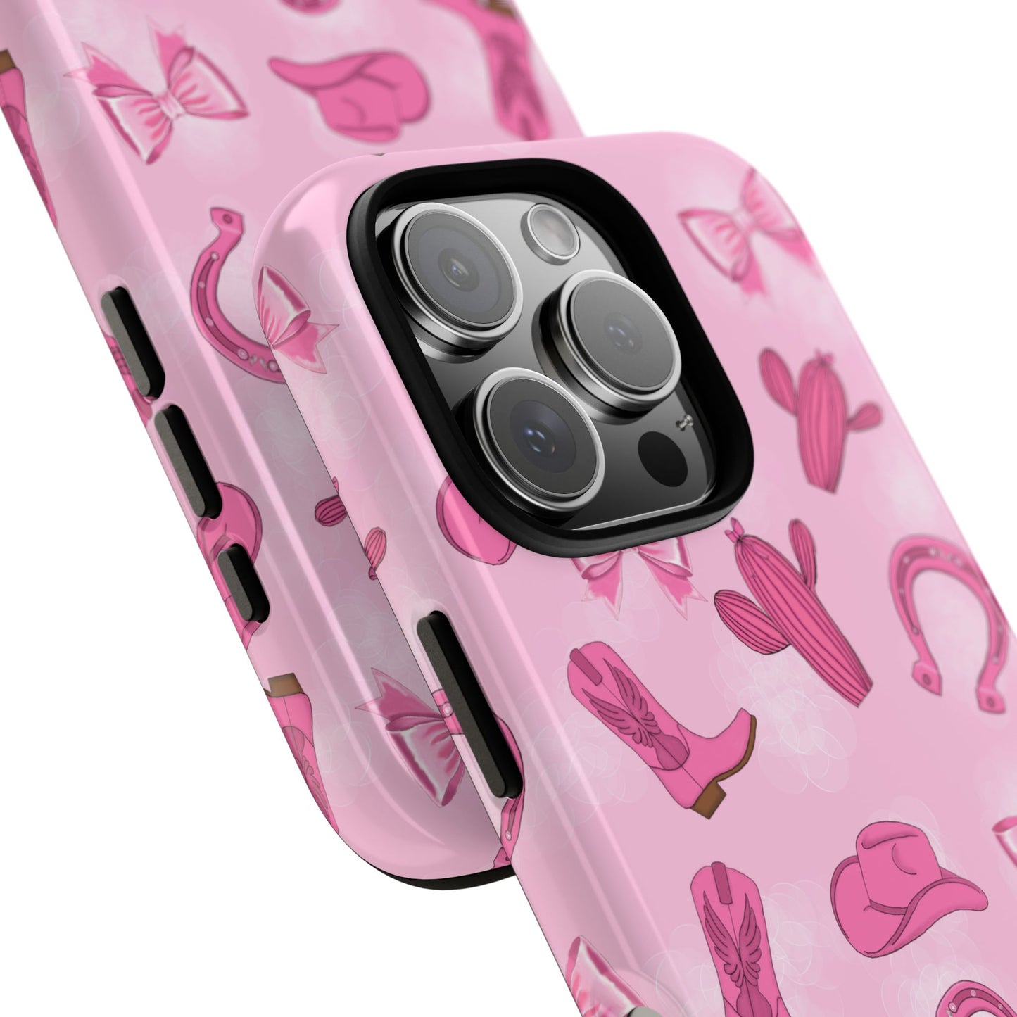 Cowgirl Chic Phone Case, Western Style Tough Case, Cute Pink Cowboy Theme, Gift for Rodeo Lovers, Country Western Decor