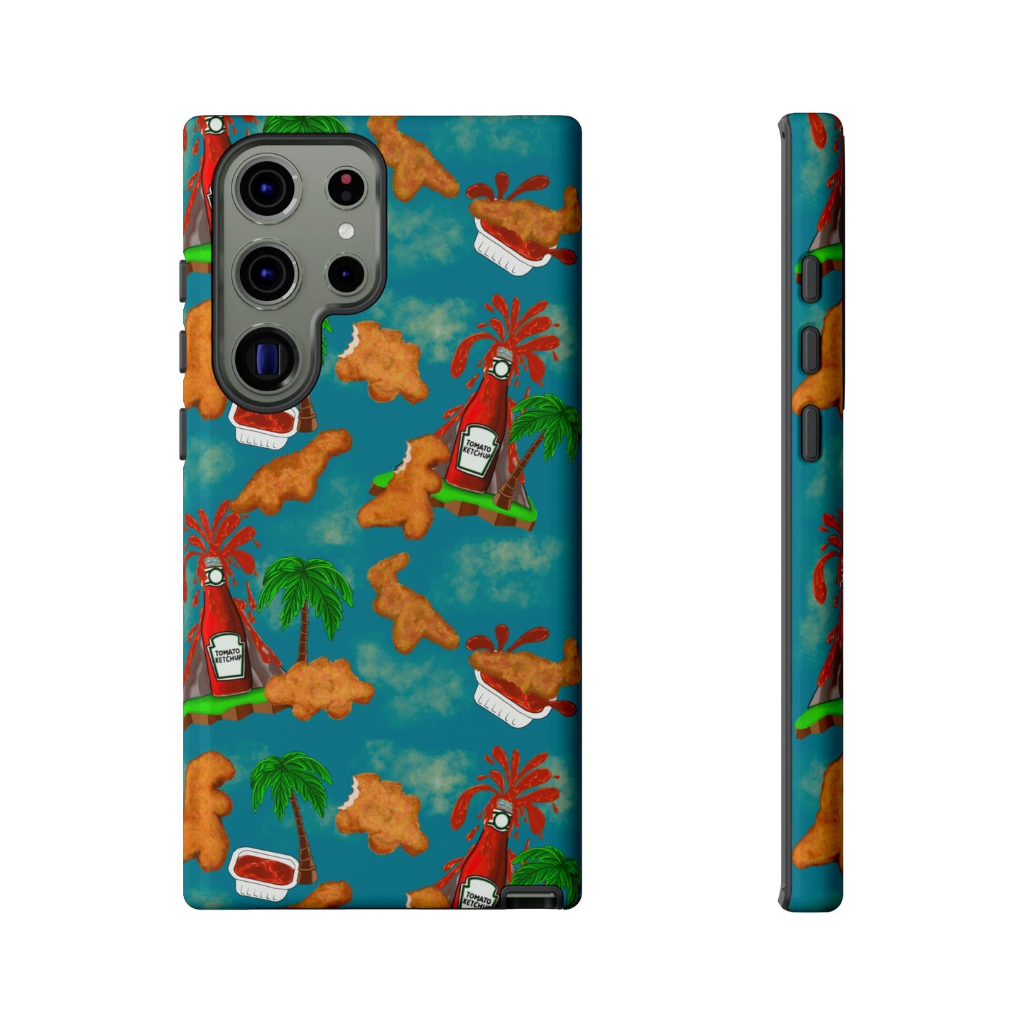 Dino Nuggets Phone Case - Tropical Vibes & Humor, Perfect Gift for Friends, Summer BBQ, Beach Lovers, Unique Accessory, Tough Cases