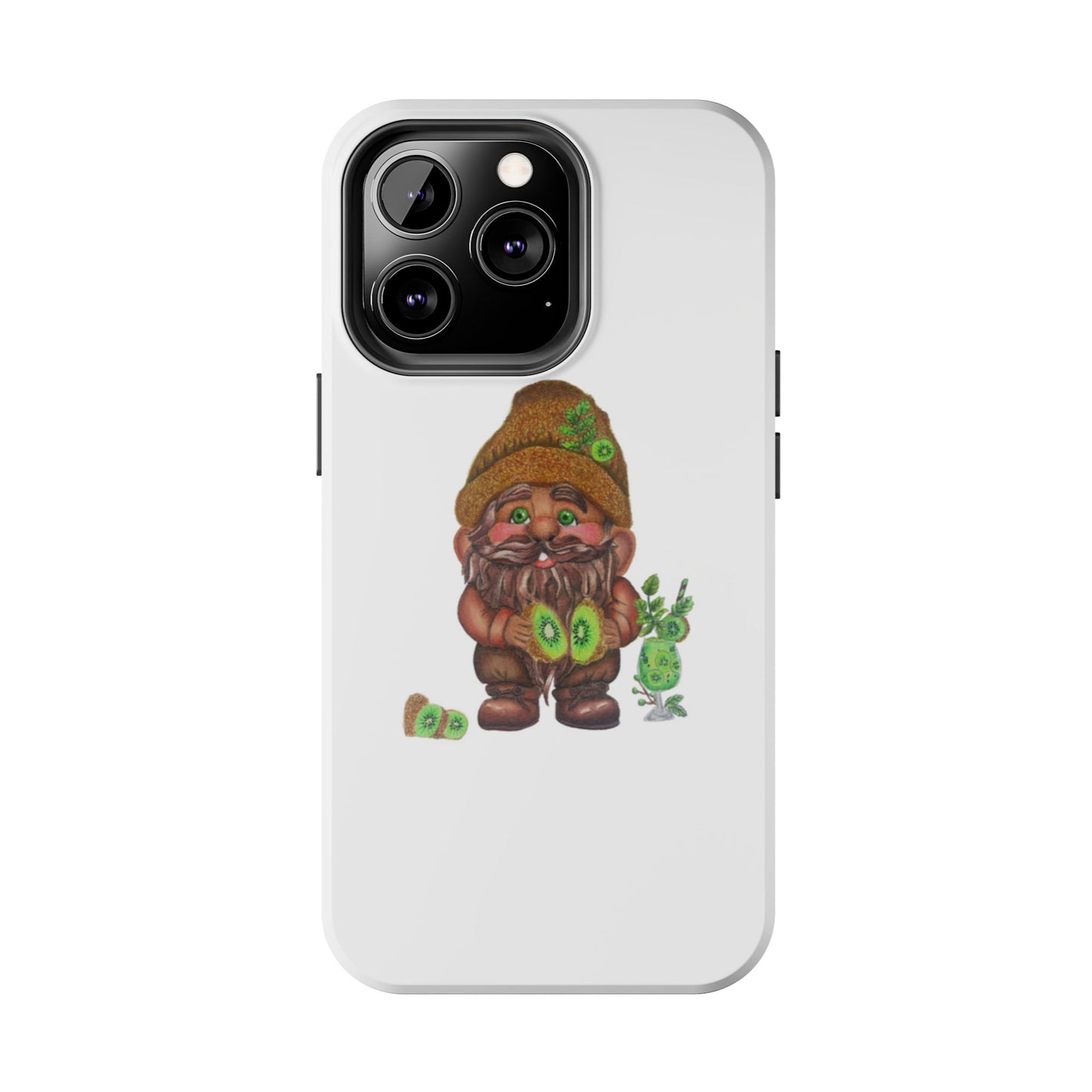 Funny Kiwi Gnome Phone Cases, Phone Covers for Gnome Lovers, Cute Gift for Gardeners, Unique Tech Accessories, Holiday Gifts