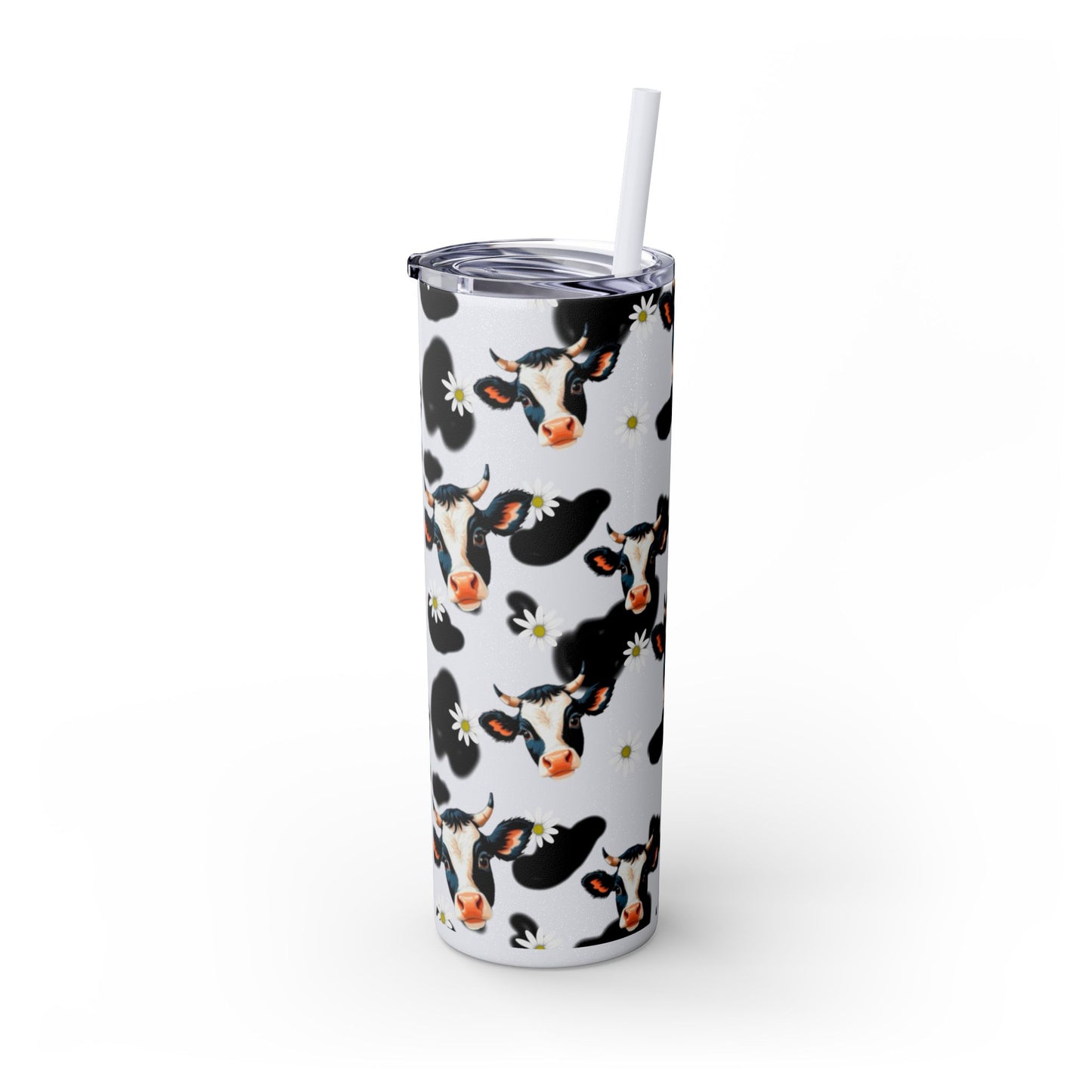 Charming Cow Print Tumbler with Straw, 20oz | Perfect for Cow Lovers, Unique Gift, Farmhouse Decor, Daily Hydration, Fun Drinkware