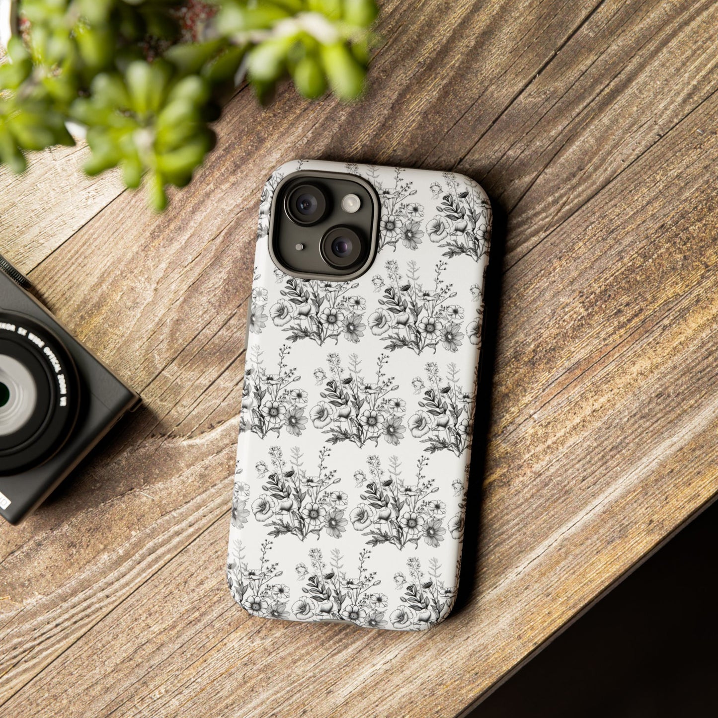 Floral Phone Case, Tough Cases with Elegant Black and White Design, Protective Cover for Fashion Lovers, Unique Gift for All [...]