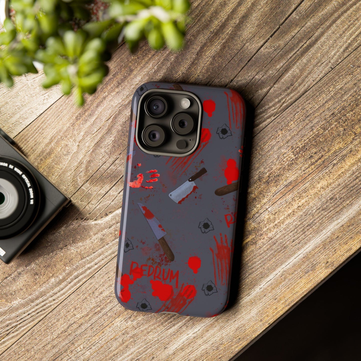 Blood Splatter Phone Case, Tough Case for Horror Fans, Halloween Accessory, Unique Gift for Gamers, Spooky Phone Cover