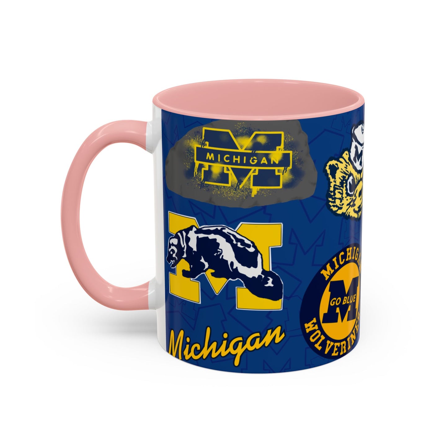Michigan Wolverines Accent Coffee Mug - Perfect for Game Day, Fan Gift, Coffee Lovers, Sports Decor, College Spirit