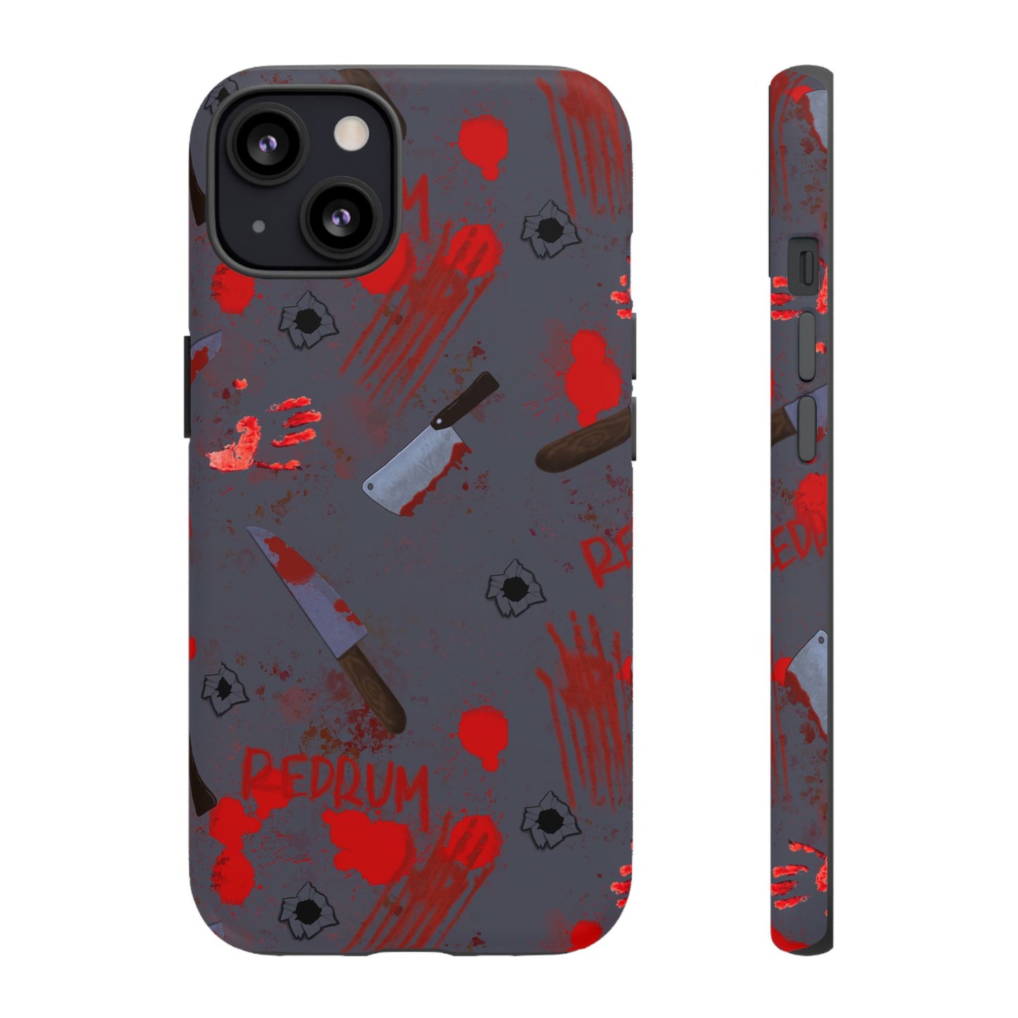 Blood Splatter Phone Case, Tough Case for Horror Fans, Halloween Accessory, Unique Gift for Gamers, Spooky Phone Cover