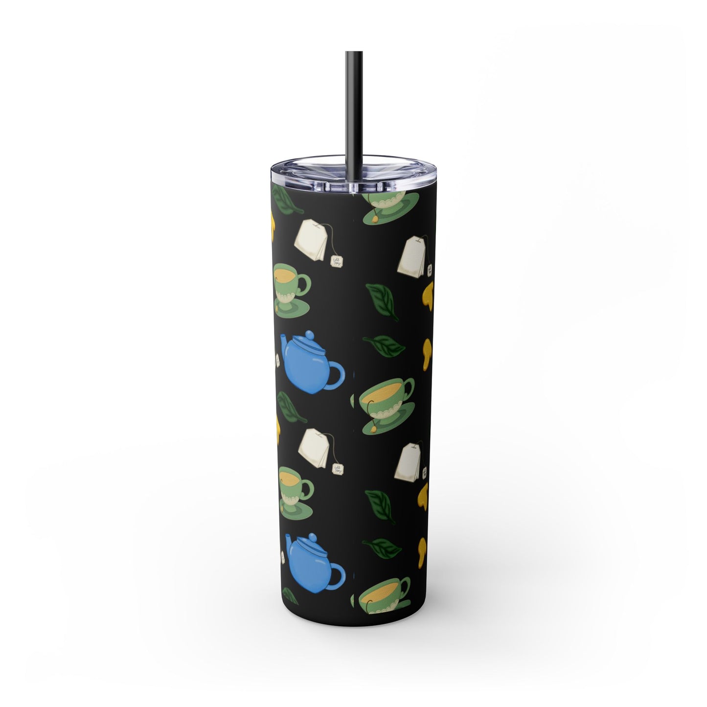 Charming Tea Themed Tumbler, Stylish Drinkware for Tea Lovers, Perfect for Gifts, Home, Travel, Eco-Friendly Beverage Container
