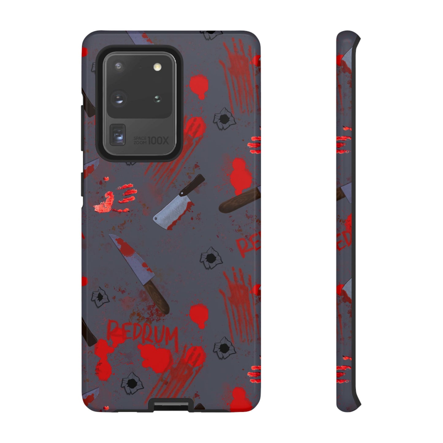Blood Splatter Phone Case, Tough Case for Horror Fans, Halloween Accessory, Unique Gift for Gamers, Spooky Phone Cover
