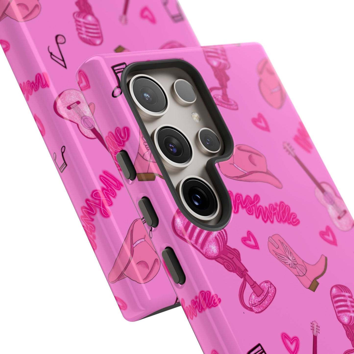 Pink Music Cases for Tough Love, Music Lover Gift, Phone Accessories, Cute Phone Covers, Stylish Cases for Women