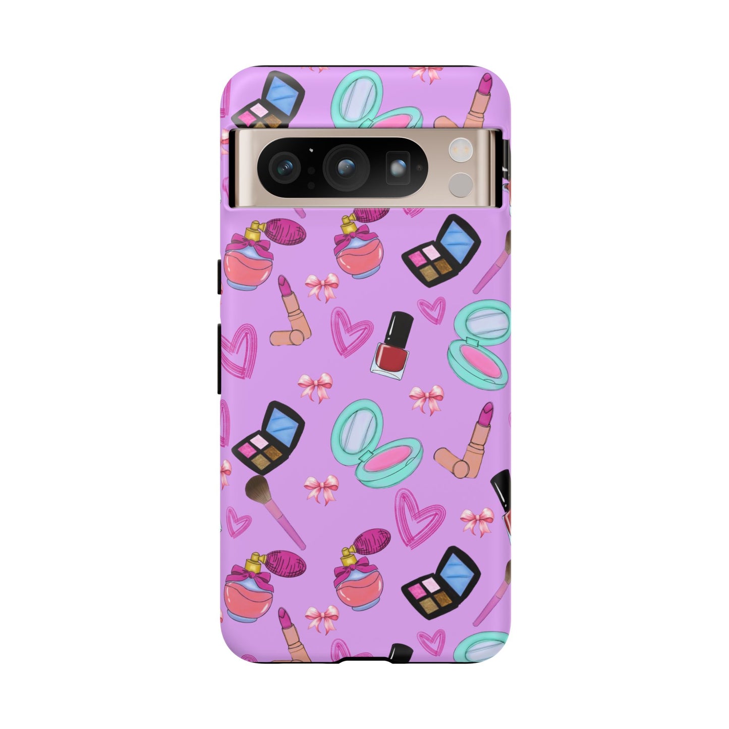 Cute Makeup Phone Case, Tough Cases, Cosmetic Lover Gift, Makeup Junkie Accessory, Beauty Phone Cover, Fun Design for Her