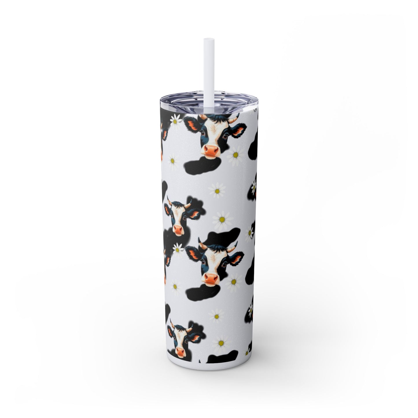 Charming Cow Print Tumbler with Straw, 20oz | Perfect for Cow Lovers, Unique Gift, Farmhouse Decor, Daily Hydration, Fun Drinkware