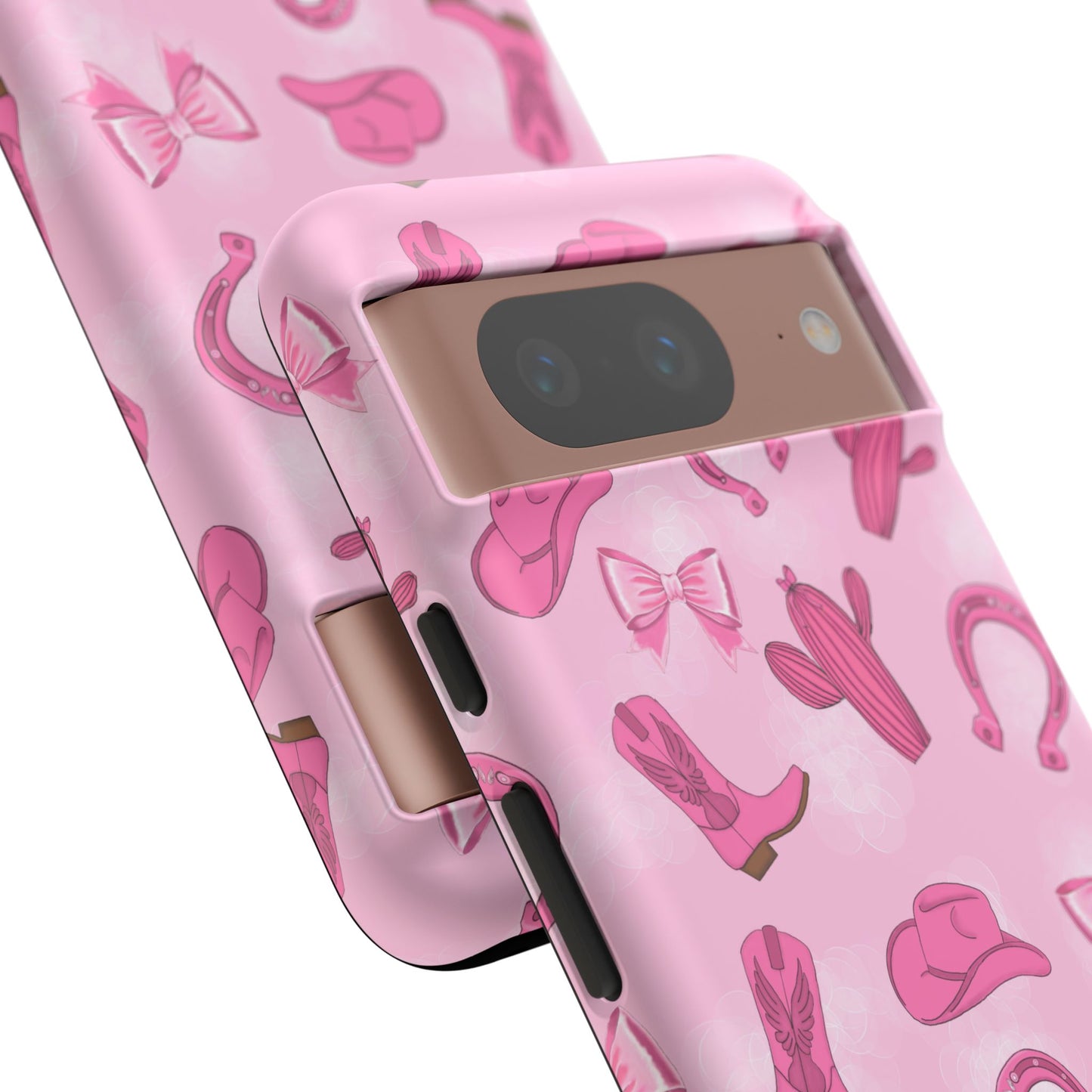 Cowgirl Chic Phone Case, Western Style Tough Case, Cute Pink Cowboy Theme, Gift for Rodeo Lovers, Country Western Decor