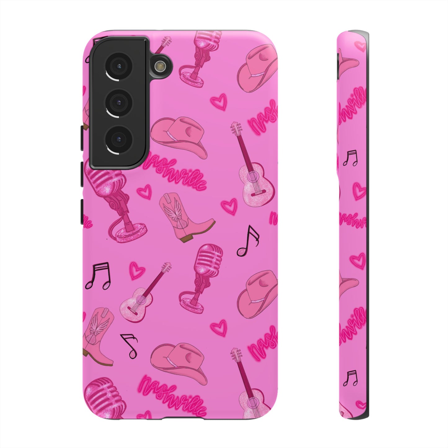 Pink Music Cases for Tough Love, Music Lover Gift, Phone Accessories, Cute Phone Covers, Stylish Cases for Women