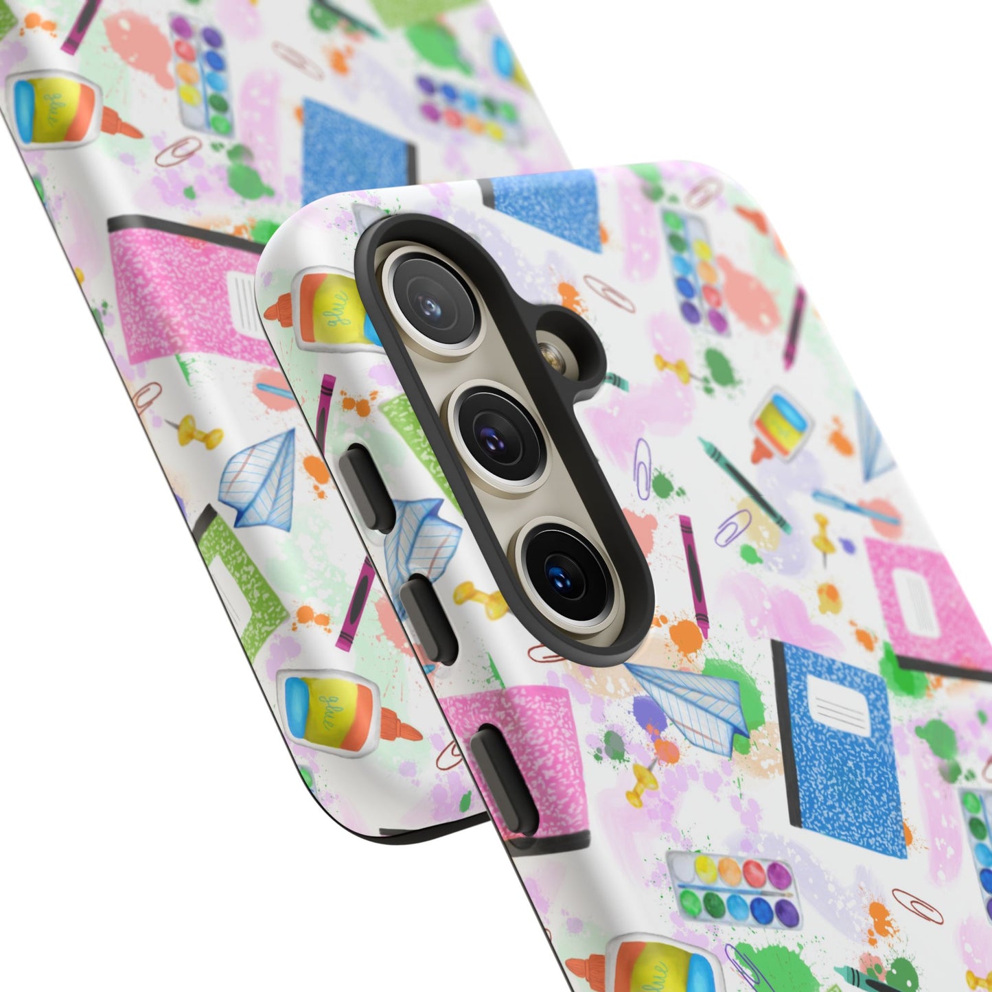 Colorful Art-Themed Phone Case, Cute Creative Gift for Artists, Unique Mobile Cover, Fun School Supplies Case, Bright Art Supplies Design