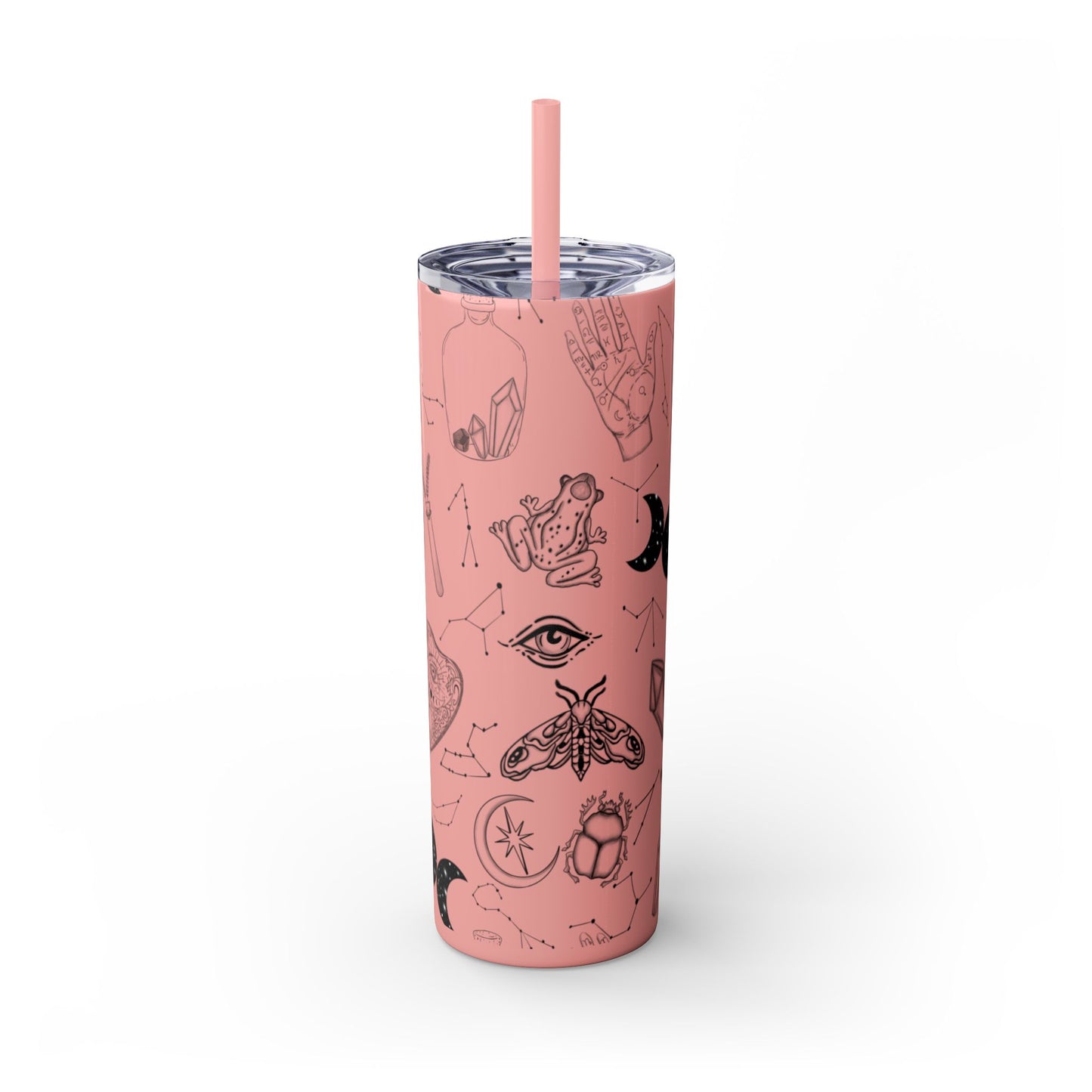 Withy Celestial Skinny Tumbler, 20oz - Astrology Drinkware, Starry Travel Cup, Unique Gift for Her, Cosmic Party Favor, Constellation Mug