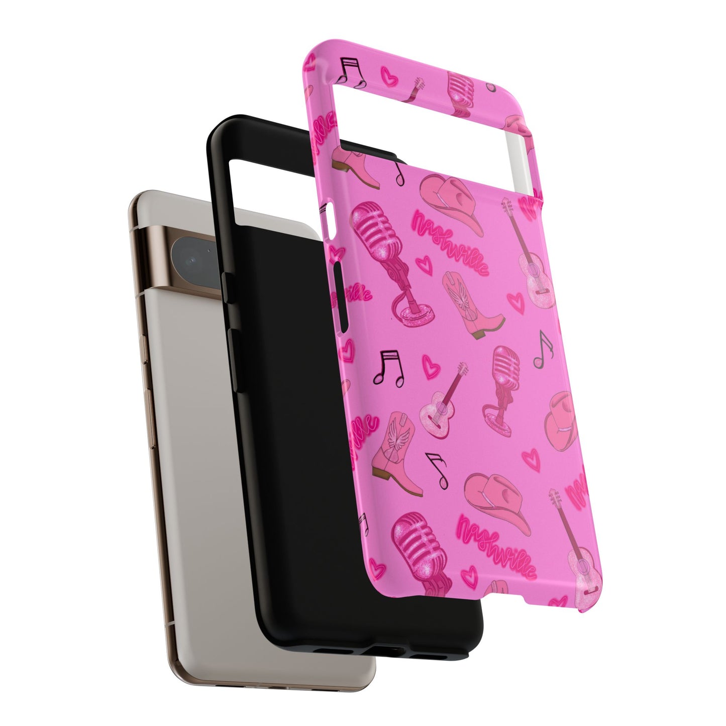 Pink Music Cases for Tough Love, Music Lover Gift, Phone Accessories, Cute Phone Covers, Stylish Cases for Women
