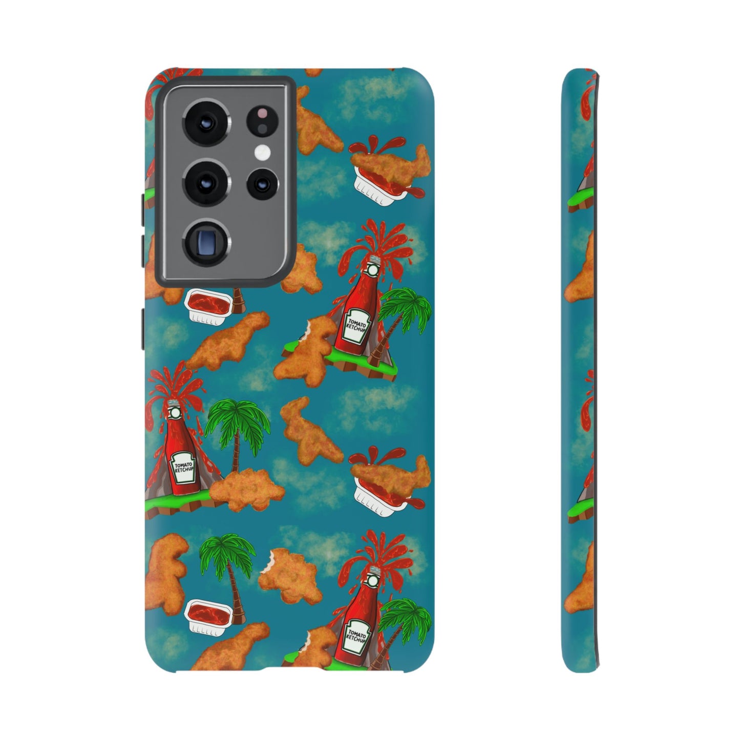 Dino Nuggets Phone Case - Tropical Vibes & Humor, Perfect Gift for Friends, Summer BBQ, Beach Lovers, Unique Accessory, Tough Cases