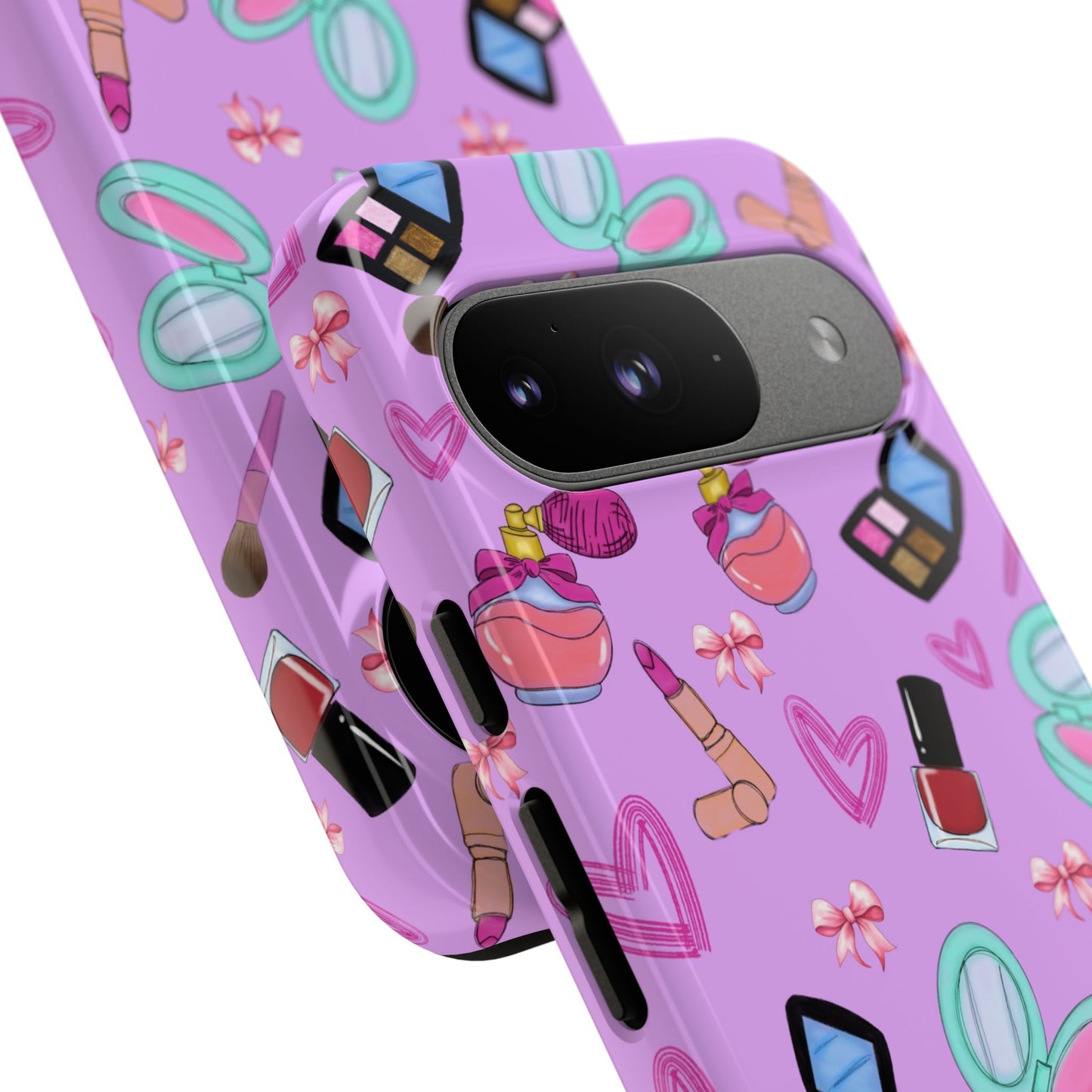 Cute Makeup Phone Case, Tough Cases, Cosmetic Lover Gift, Makeup Junkie Accessory, Beauty Phone Cover, Fun Design for Her