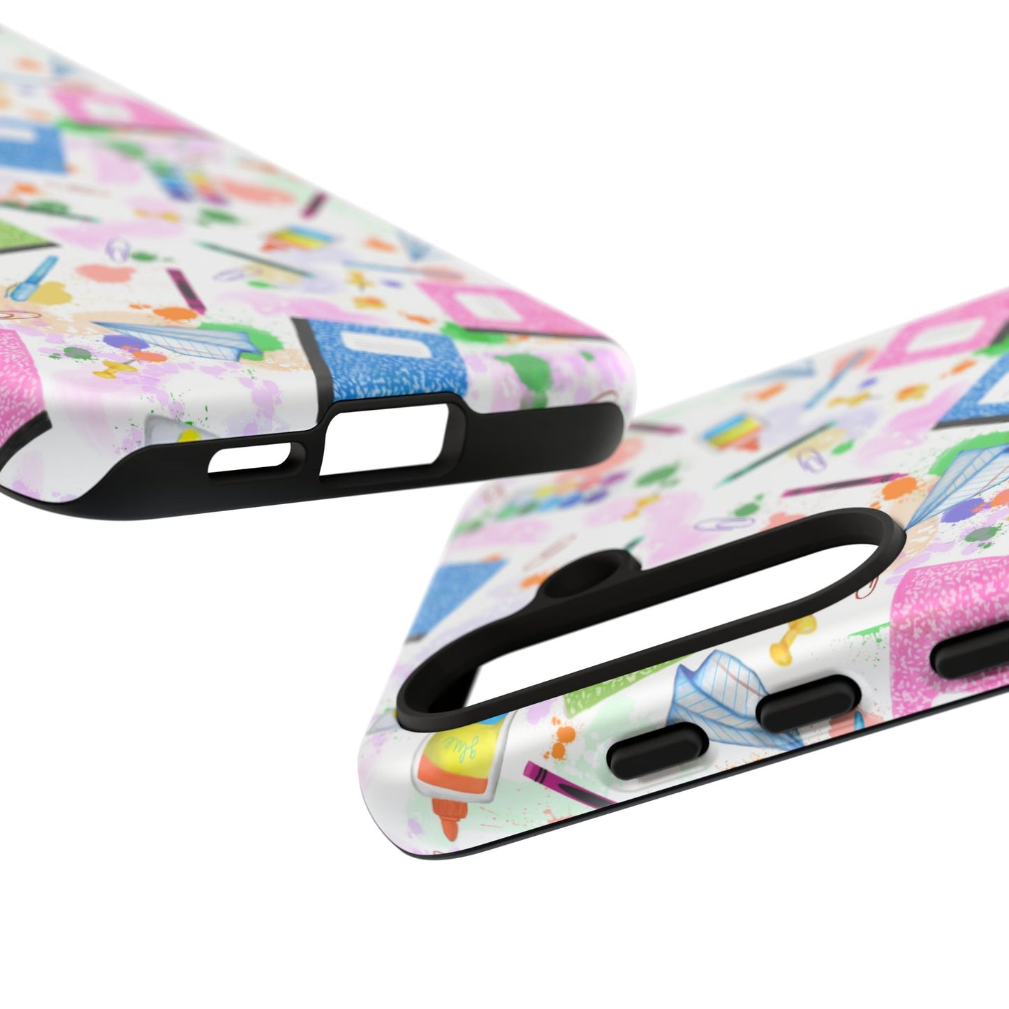 Colorful Art-Themed Phone Case, Cute Creative Gift for Artists, Unique Mobile Cover, Fun School Supplies Case, Bright Art Supplies Design