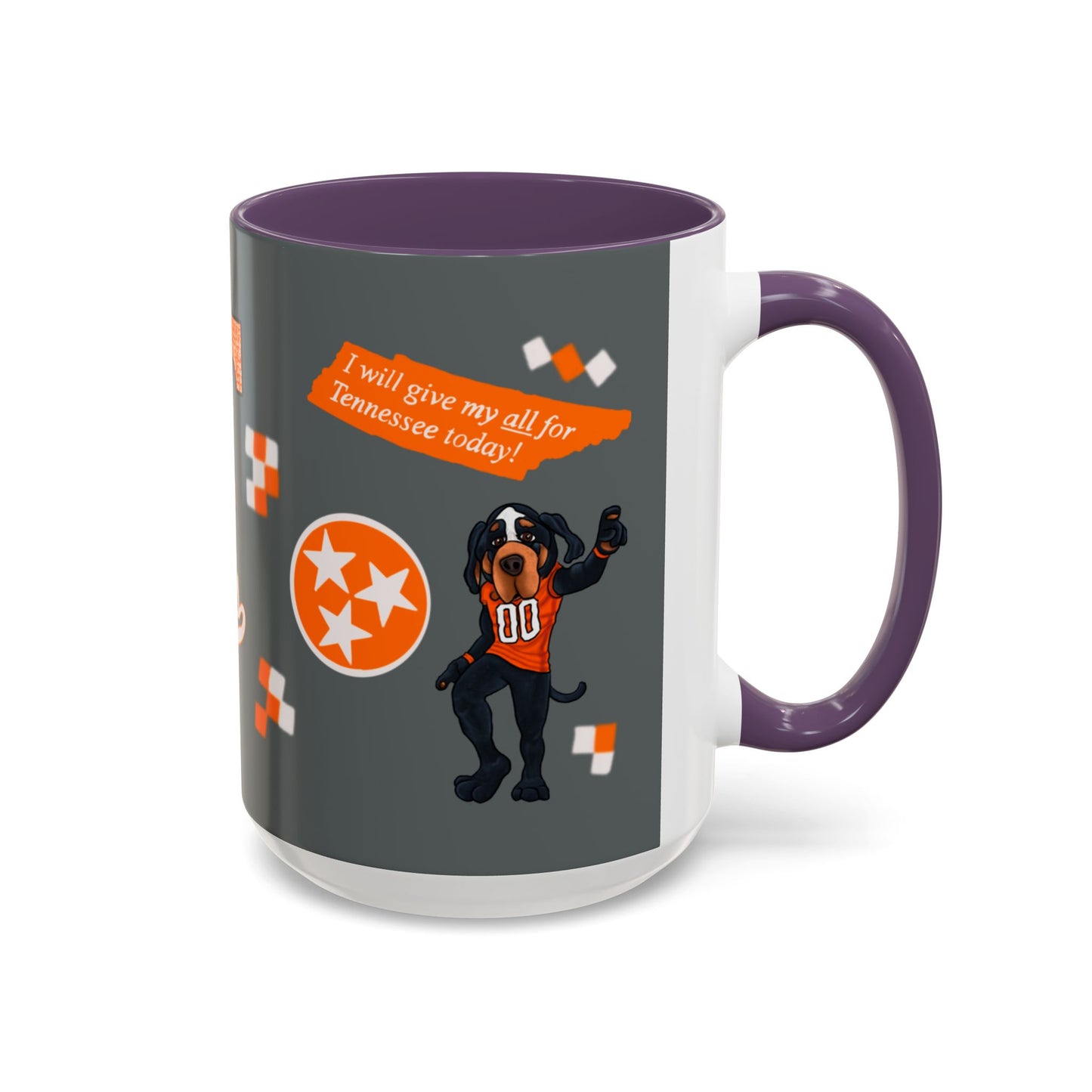 Tennessee Spirit Coffee Mug, Perfect for Gameday, College Student Gift, Unique Drinkware, Sports Fan Mug, Show Your Team Pride
