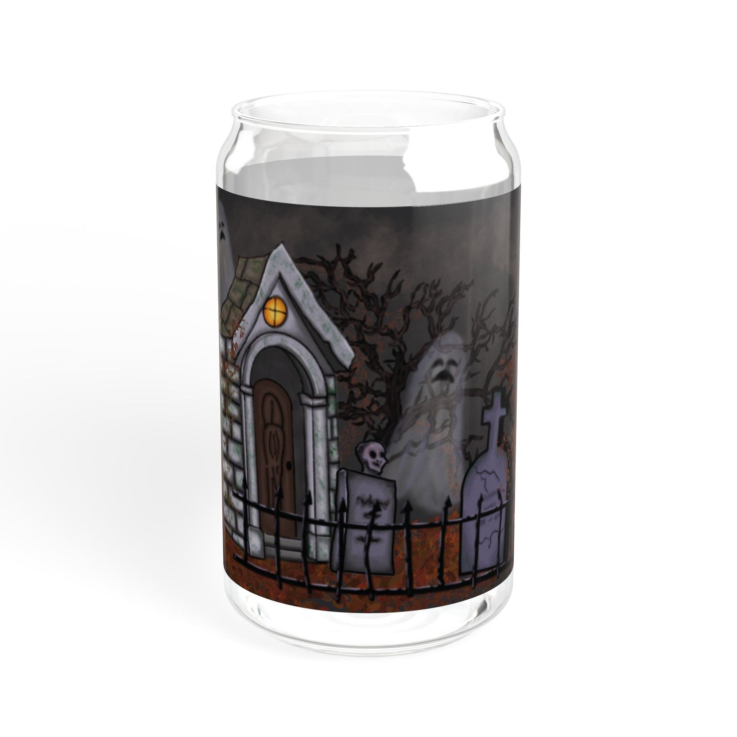Graveyard Sipper Glass, 16oz - Halloween Water Bottle, Ghoulish Drinkware, Cute Ghost Decoration, Fun Halloween Party Favor, Eco-Friendly [...]