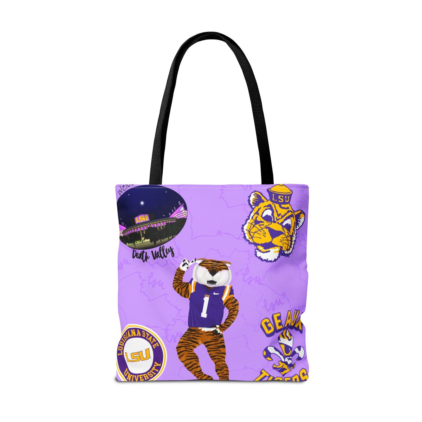 LSU Spirit Tote Bag, Purple Graphic Tote, College Pride Bag, Everyday Essentials, Game Day Tote, Unique Gifts for Students