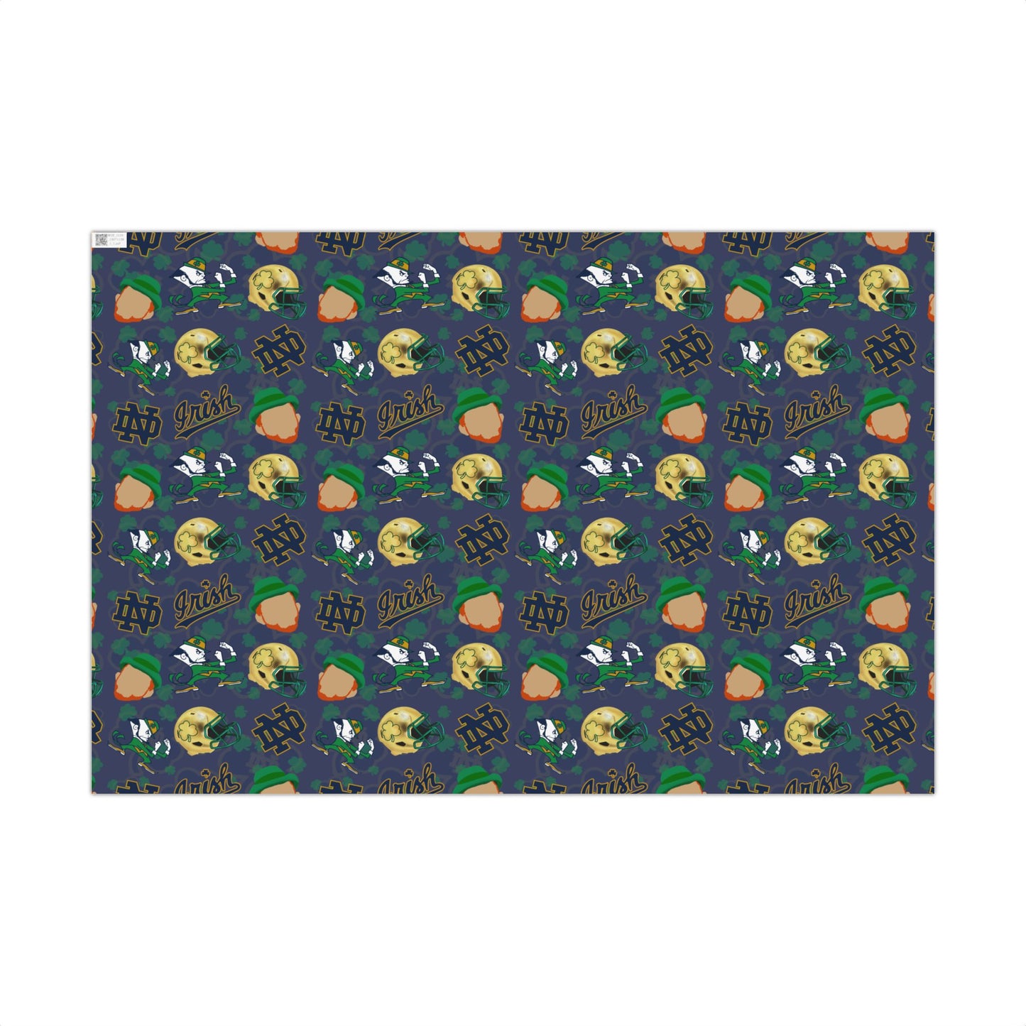 Notre Dame Fighting Irish Gift Wrap Paper – College Football Themed Wrapping Sheets