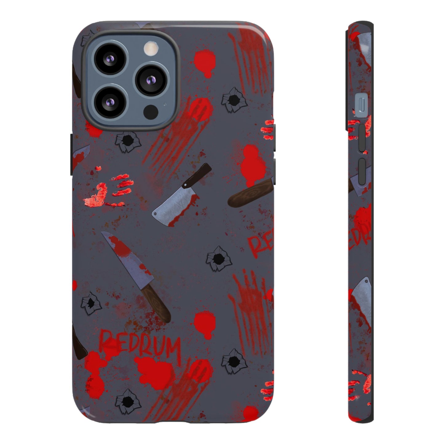Blood Splatter Phone Case, Tough Case for Horror Fans, Halloween Accessory, Unique Gift for Gamers, Spooky Phone Cover