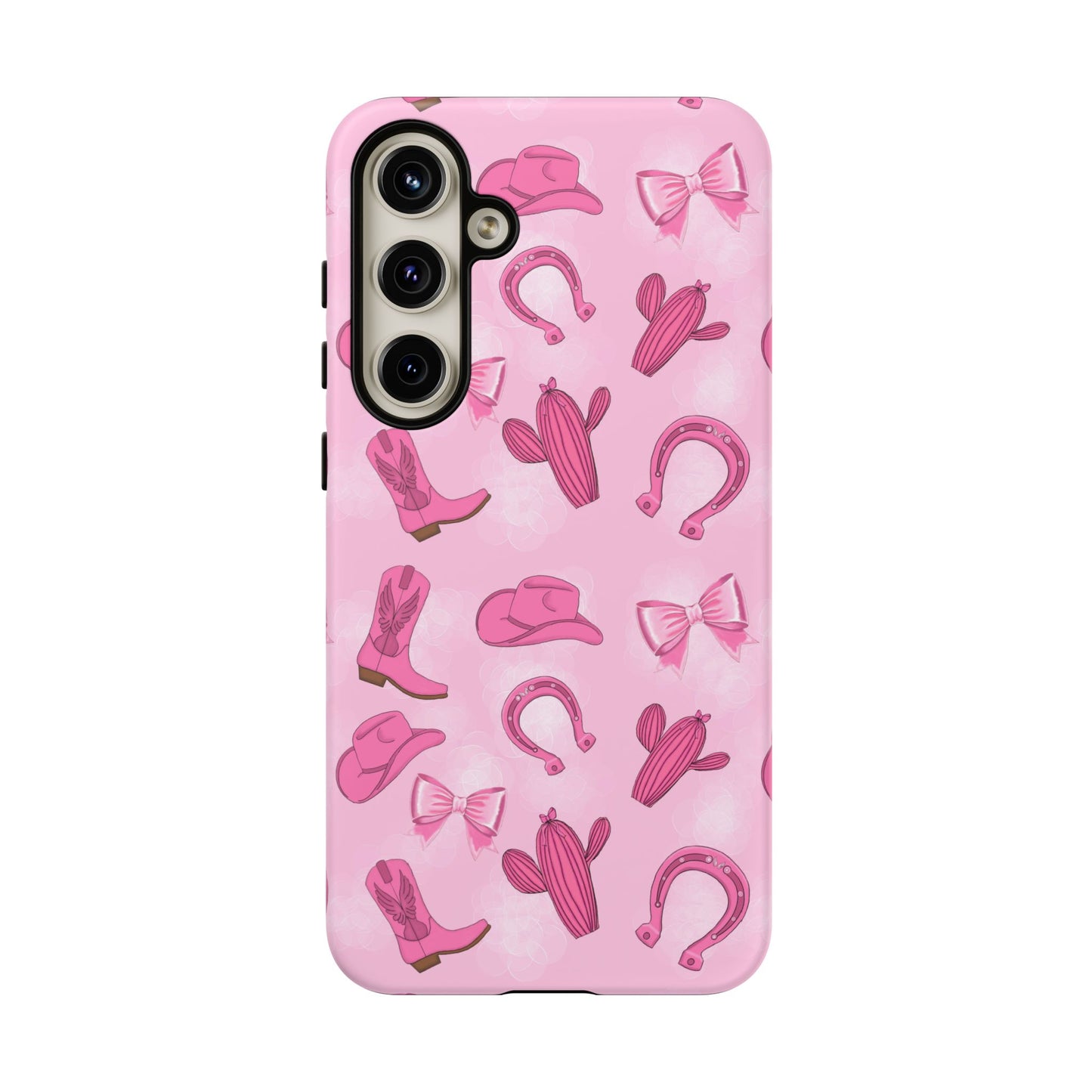 Cowgirl Chic Phone Case, Western Style Tough Case, Cute Pink Cowboy Theme, Gift for Rodeo Lovers, Country Western Decor