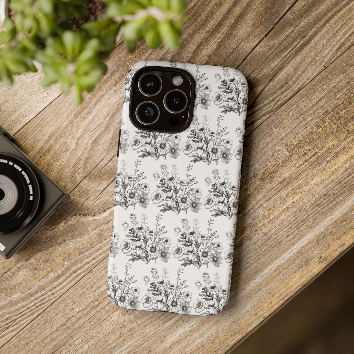 Floral Phone Case, Tough Cases with Elegant Black and White Design, Protective Cover for Fashion Lovers, Unique Gift for All [...]