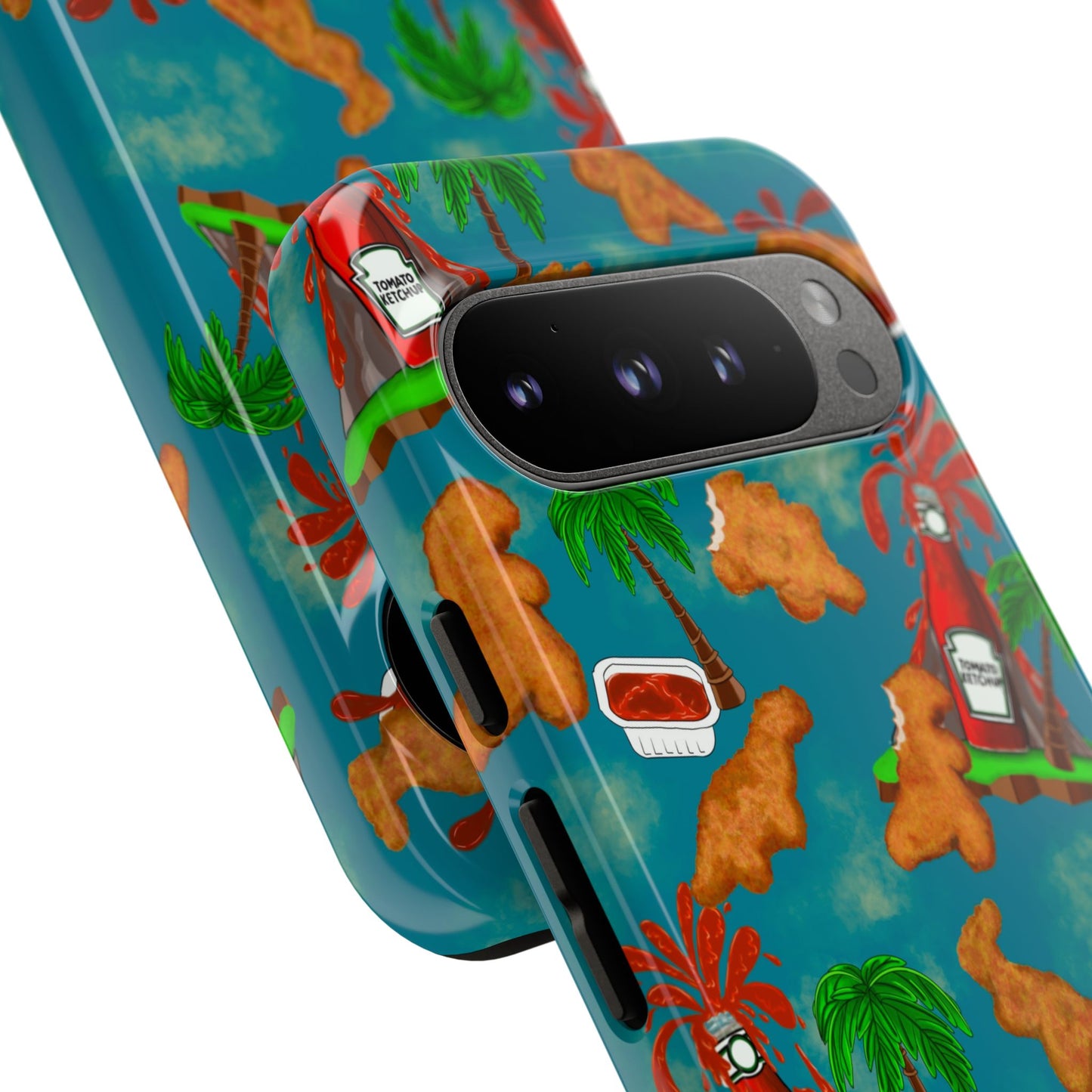 Dino Nuggets Phone Case - Tropical Vibes & Humor, Perfect Gift for Friends, Summer BBQ, Beach Lovers, Unique Accessory, Tough Cases