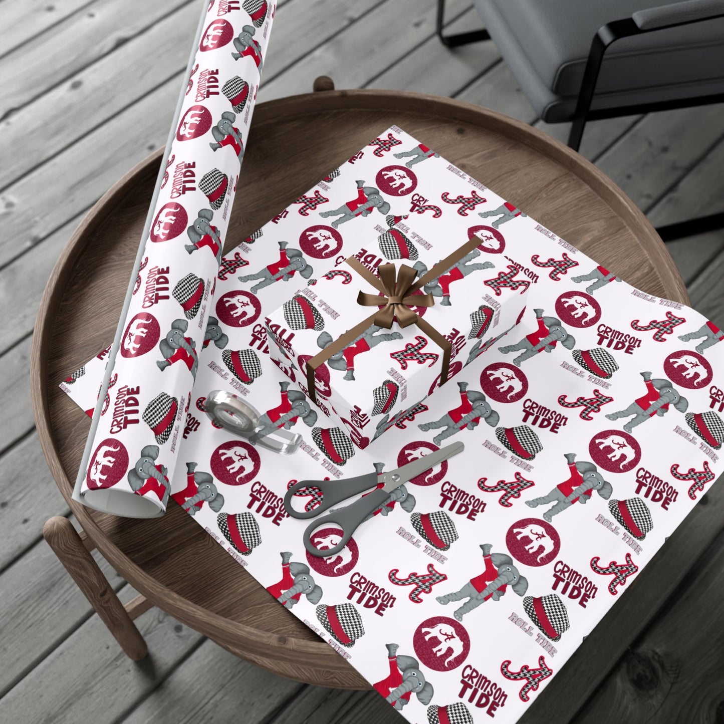 Alabama Crimson Tide Gift Wrap Paper – College Football Team Pattern
