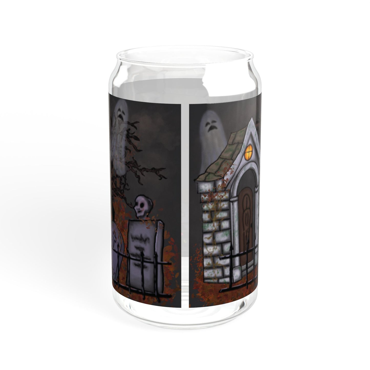 Graveyard Sipper Glass, 16oz - Halloween Water Bottle, Ghoulish Drinkware, Cute Ghost Decoration, Fun Halloween Party Favor, Eco-Friendly [...]