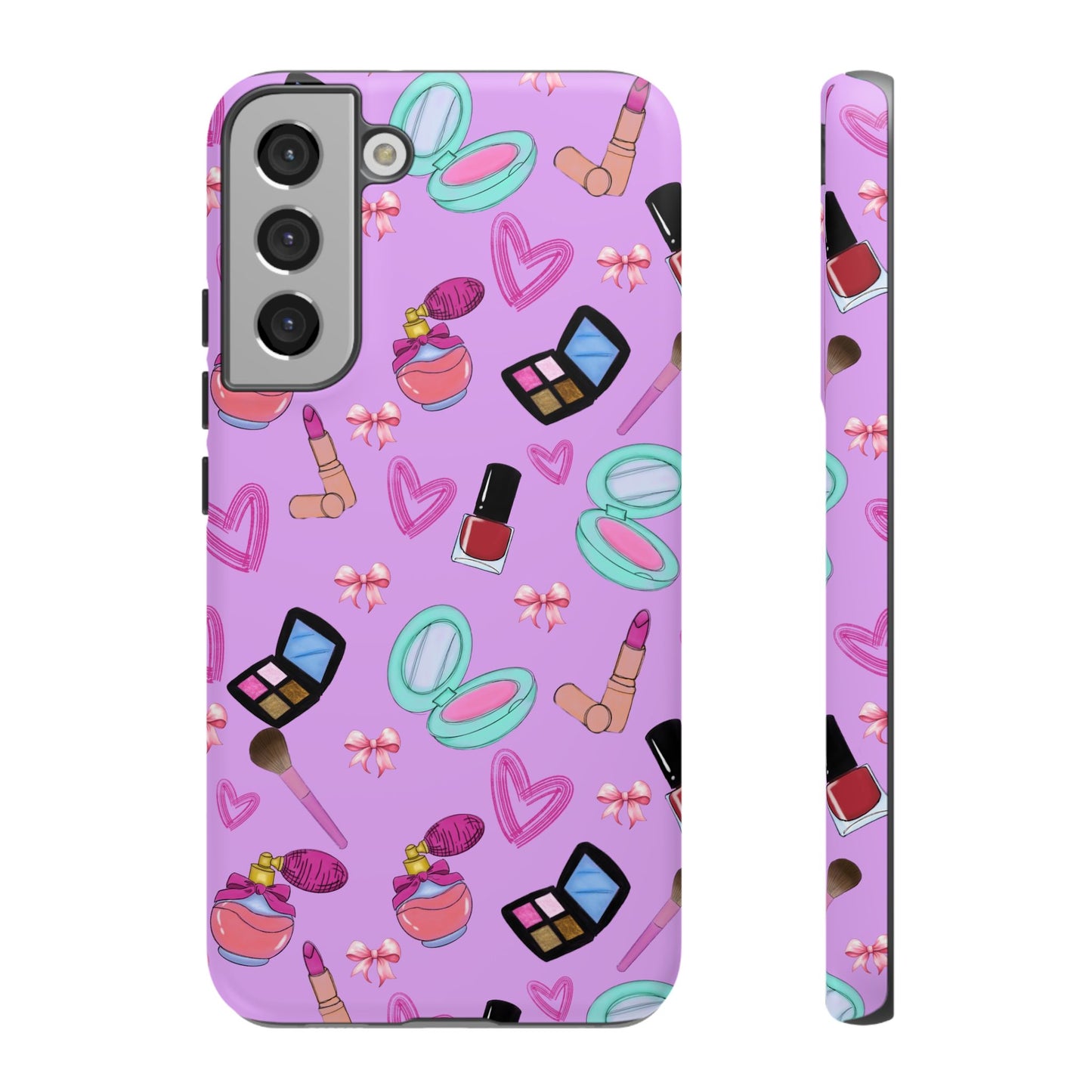 Cute Makeup Phone Case, Tough Cases, Cosmetic Lover Gift, Makeup Junkie Accessory, Beauty Phone Cover, Fun Design for Her