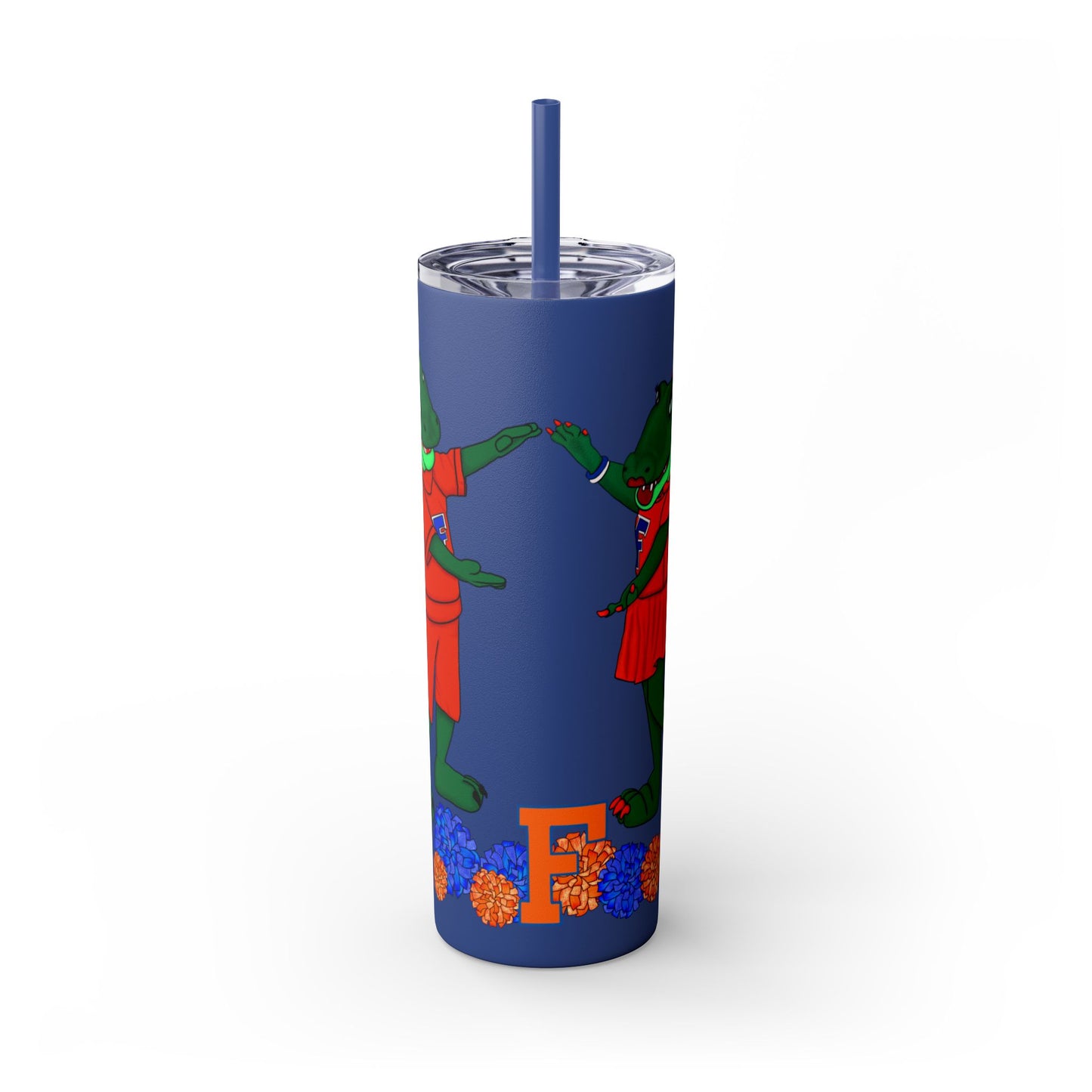 Florida Gators Skinny Tumbler with Straw | Perfect for Gifts, Sports Events, Tailgating, Summer Drinks, Eco-Friendly Hydration