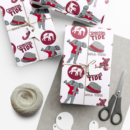 Alabama Crimson Tide Gift Wrap Paper – College Football Team Pattern