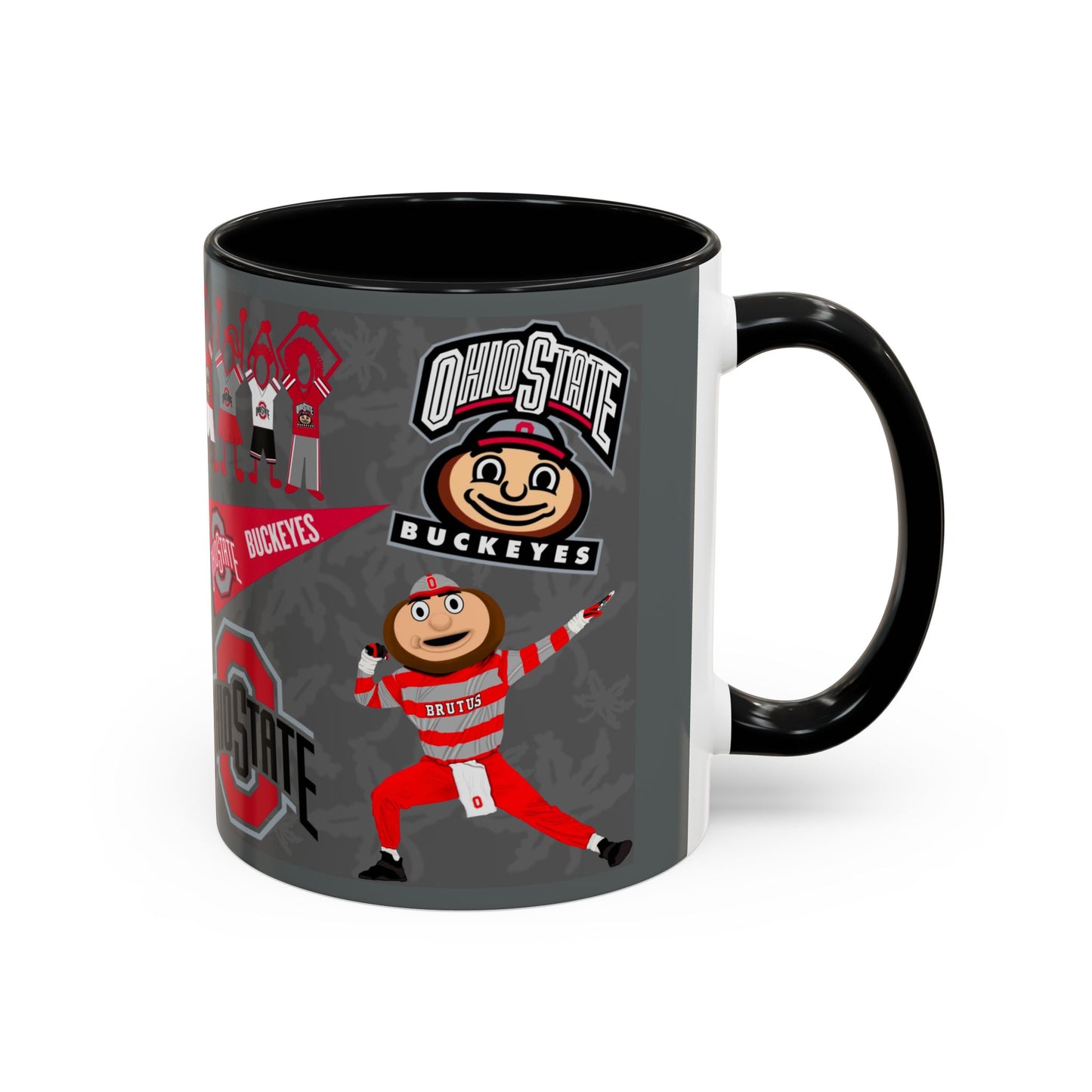 Ohio State Buckeyes Accent Coffee Mug | Gift for Fans, Sports Lovers, College Alumni, Holiday Decorations, Game Day Essentials