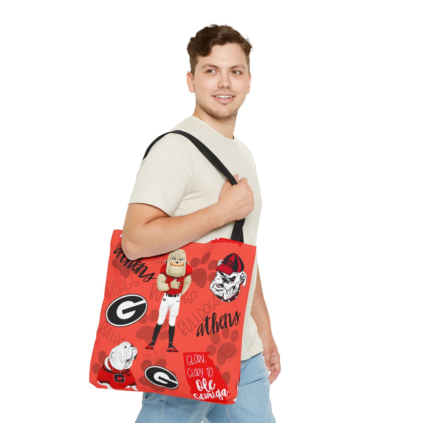 Georgia Bulldogs Tote Bag - Sporty, Cheerful, College Vibe, Perfect for Game Days, Fans, School Spirit, Lightweight, Versatile