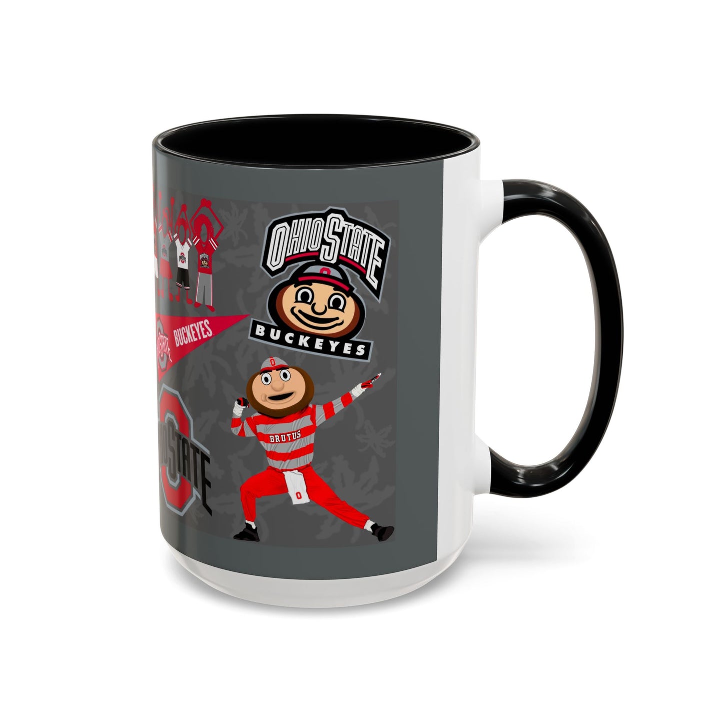 Ohio State Buckeyes Accent Coffee Mug | Gift for Fans, Sports Lovers, College Alumni, Holiday Decorations, Game Day Essentials