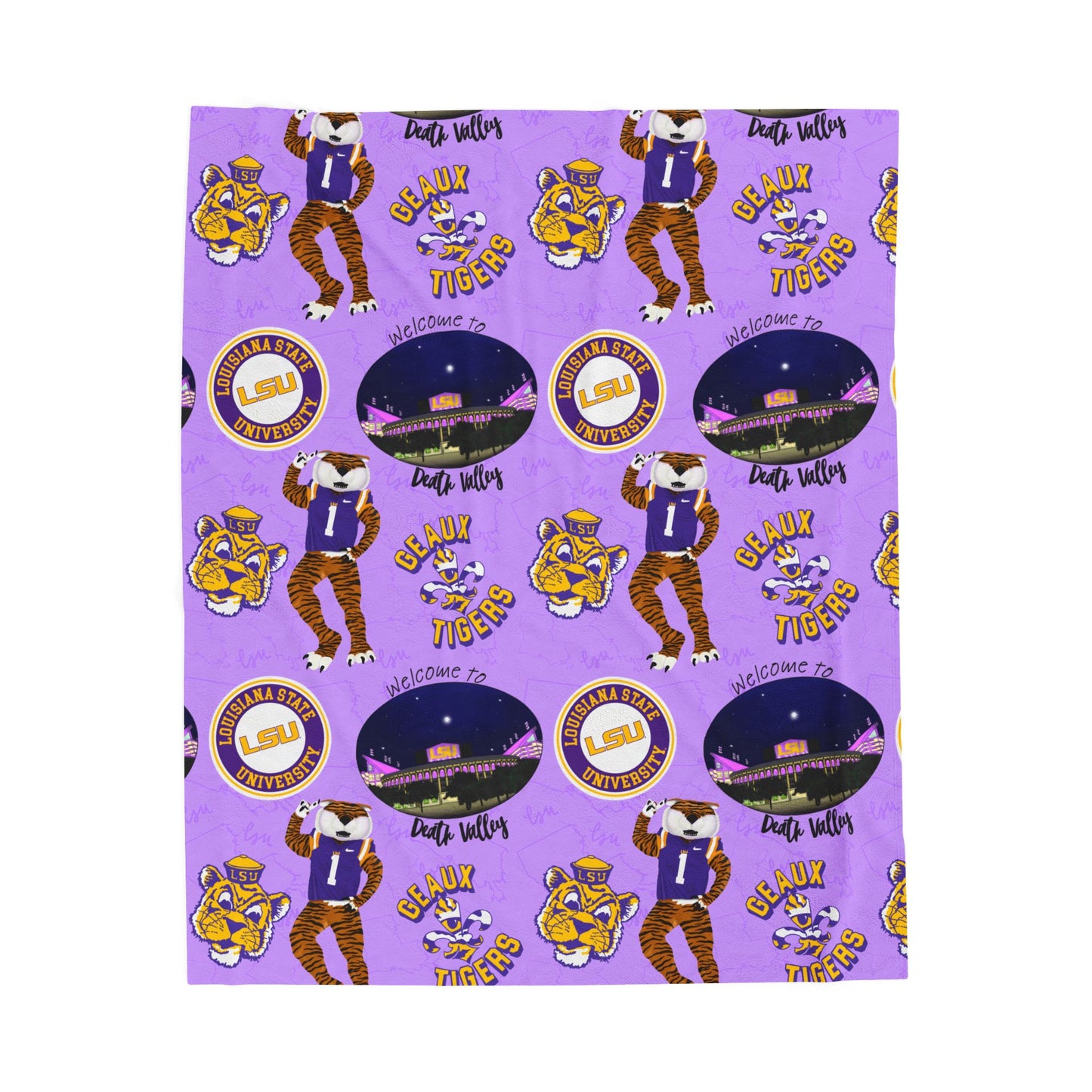 LSU Tigers Game Day Velveteen Plush Blanket, Soft Throw for Sports Lovers, Ideal for Home Décor, Perfect for Tailgating or Gifting!