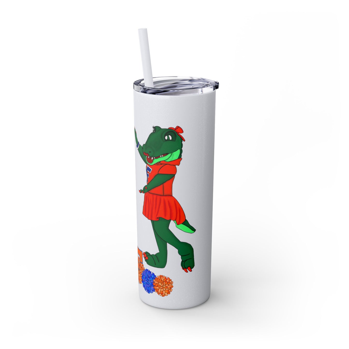 Florida Gators Skinny Tumbler with Straw | Perfect for Gifts, Sports Events, Tailgating, Summer Drinks, Eco-Friendly Hydration
