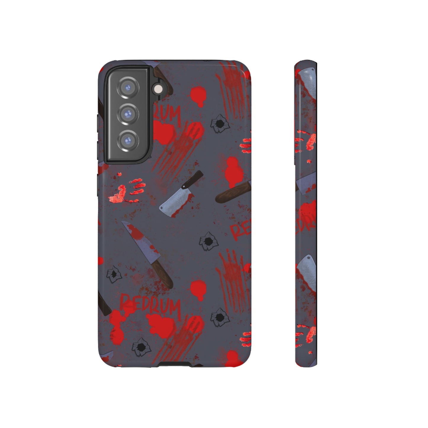 Blood Splatter Phone Case, Tough Case for Horror Fans, Halloween Accessory, Unique Gift for Gamers, Spooky Phone Cover