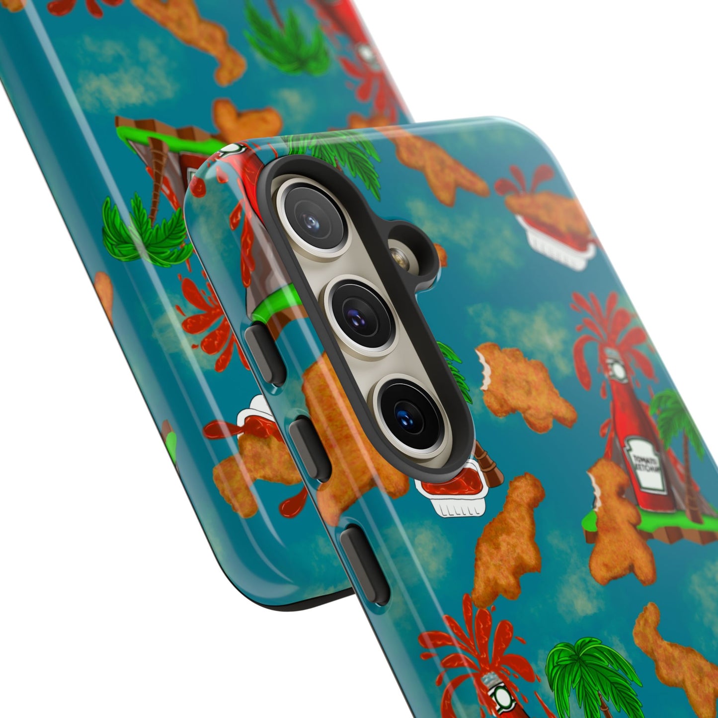 Dino Nuggets Phone Case - Tropical Vibes & Humor, Perfect Gift for Friends, Summer BBQ, Beach Lovers, Unique Accessory, Tough Cases