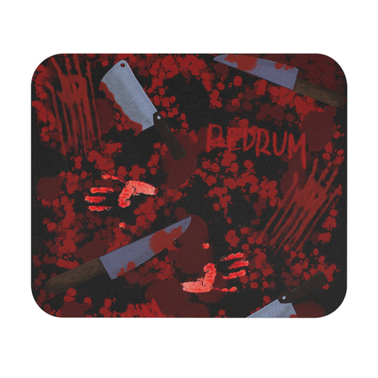Blood Splatter Mouse Pad | Horror Desk Accessory, Gaming Gift, Office Decor, Redrum Design, Halloween, Murder Mystery Party